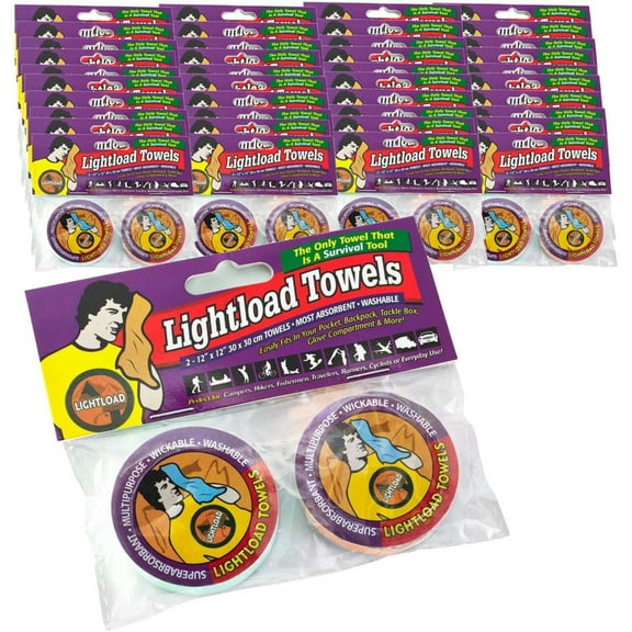 Lightload Towels Box of 40 x 2 Packs 12x12 .2oz