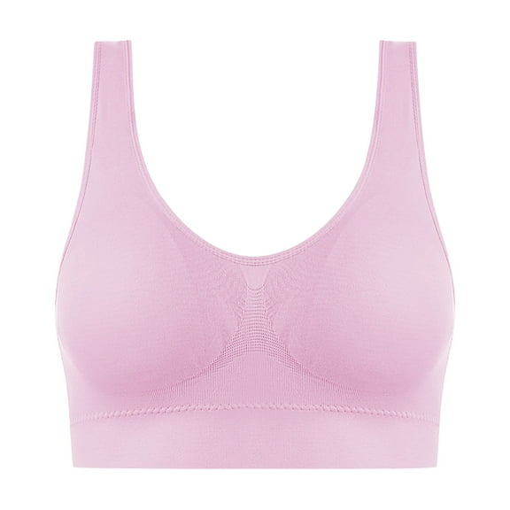 Lightly Lined Bra New Ladies Seamless Comfortable One-Piece No Underwire Vests Breathable Gathering Bra Woman Underwear Push up Bras for Women Plus Size Style B-53 Pinky