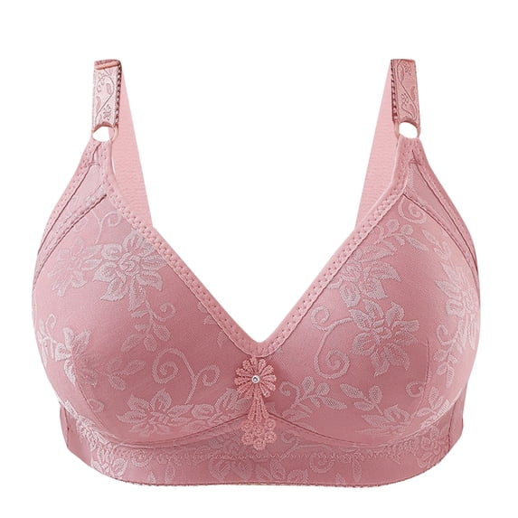 Lightly Padded Bras for Women Low Back Bra Sports Bras for Women Supportive Bra Sports Wireless Bra Soft Back Closure Bra Plus Size Full Coverage Bra Cotton Back Closure Bra