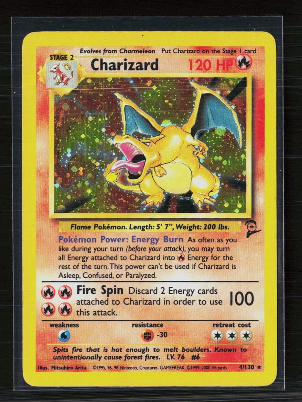 charizard pokemon card 1995 It's easy to tell which is Superior. Both of these are Charizard holos from Wizards of the Coast era. The one on the left is Base Set, and the one on professionally authenticated and graded a PSA 6 Charizard Pokemon Card Base Set