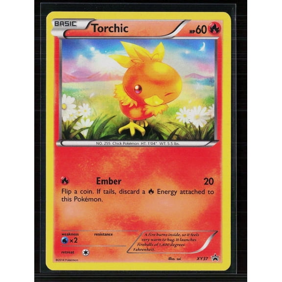 Lightly Played 2014 Pokemon XY Torchic Holo Black Star Promo #XY37 English