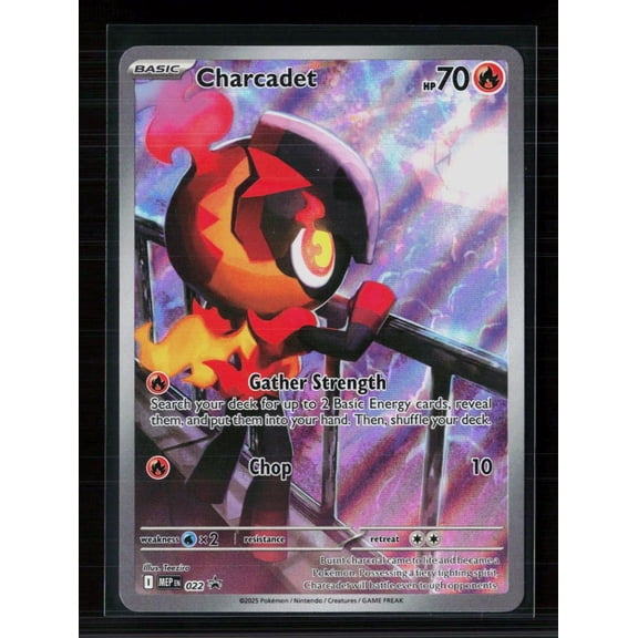 Lightly Played 2025 Mega Evolution Charcadet One Gold Star Holo #022 Pokemon Trading Card English