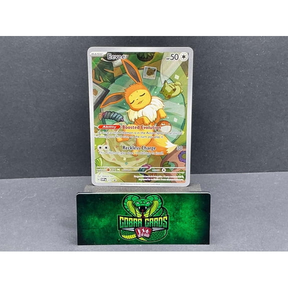 Lightly Played 2025 Pokemon Scarlet & Violet Prismatic Evolutions Eevee Holo Black Star Promo #SVP EN 173