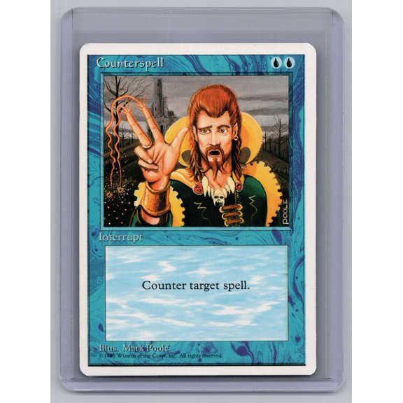 Lightly Played Counterspell Fourth Edition Magic the Gathering Trading Card