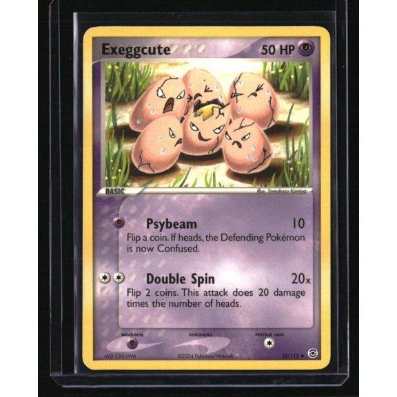 Lightly Played Excellent EX FireRed & LeafGreen Exeggcute #33/112 Pokemon Trading Card