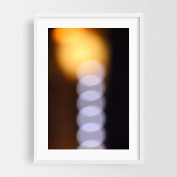 Lightly Reminders - Photography Abstract Minimalist Modern Art Geometric Surrealism Psychedelic Pattern White Framed Wall Art Print 12 x 18 inches