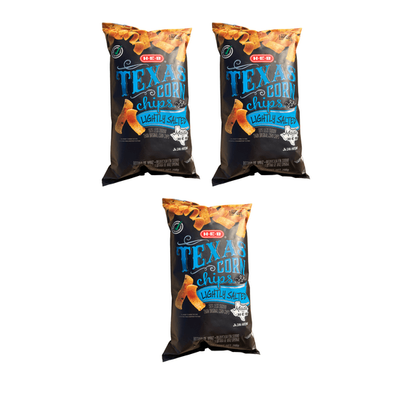 Lightly Salted Corn Chips HEB 10.5 oz (Pack of 3)