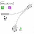 thumbnail image 1 of Lightnįng to 3.5 mm Headphone Jack Adapter for iPhone Dongle 2 in 1 Converter Splitter Cable Aux Audio Adaptor to Music Headphone Compatible with iPhone 7/7 Plus, 1 of 7