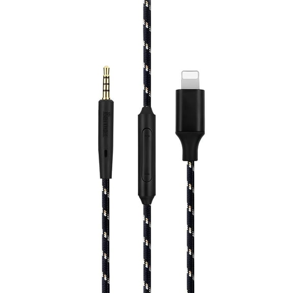 Lightning to 2.5mm 6N OCC Nylon Cable 4ft Compatible with Bose 700 QC25 Creative LIVE2 Beyer DT240pro AKG Y50 Y50BT Senns PCX450 PXC480 PXC550 JBL E30 E55 S700 Meizu HD60 Earphones