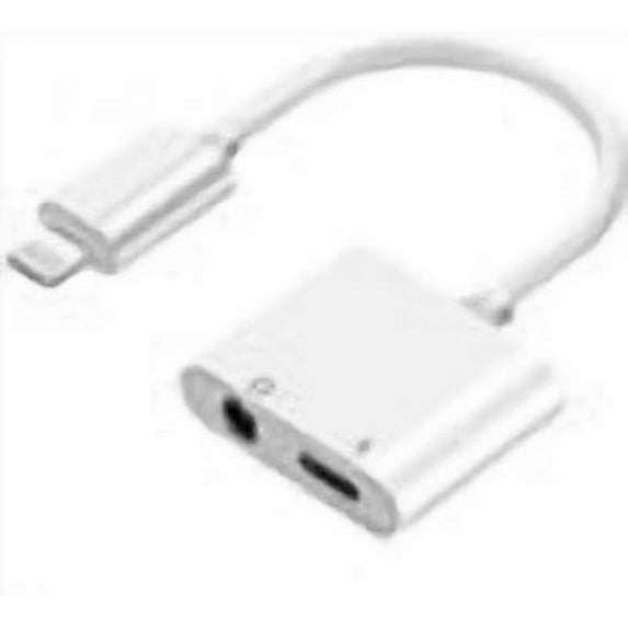 Lightning 3 5 mm Headphone Adapter Dual Ports Dongle Charger Jack AUX Audio Earphone Accessory iPhone 11 11 Pro X 8 7 Plus 8 Plug Play