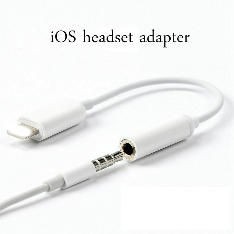 Lightning 3.5 mm Headphone Adapter Compatible with iPhone 8/8 Plus/X/Xr/Xs/7/7 Plus, Control & Calling Function Supported,Support iOS 11,10.3 and More – white - Walmart.com