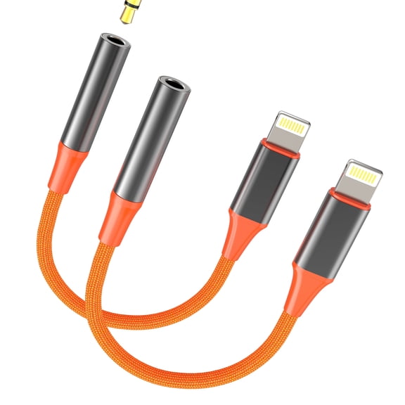 Lightning to 3.5mm (2 Pack)Headphone Jack Adapter Aux Cord Audio Cable for Apple for iPhone 14 13 Pro Max Car Wired Dongle Connector Earbud for iPad Converter Auxiliary Earphone Accessory Adaptor DAC