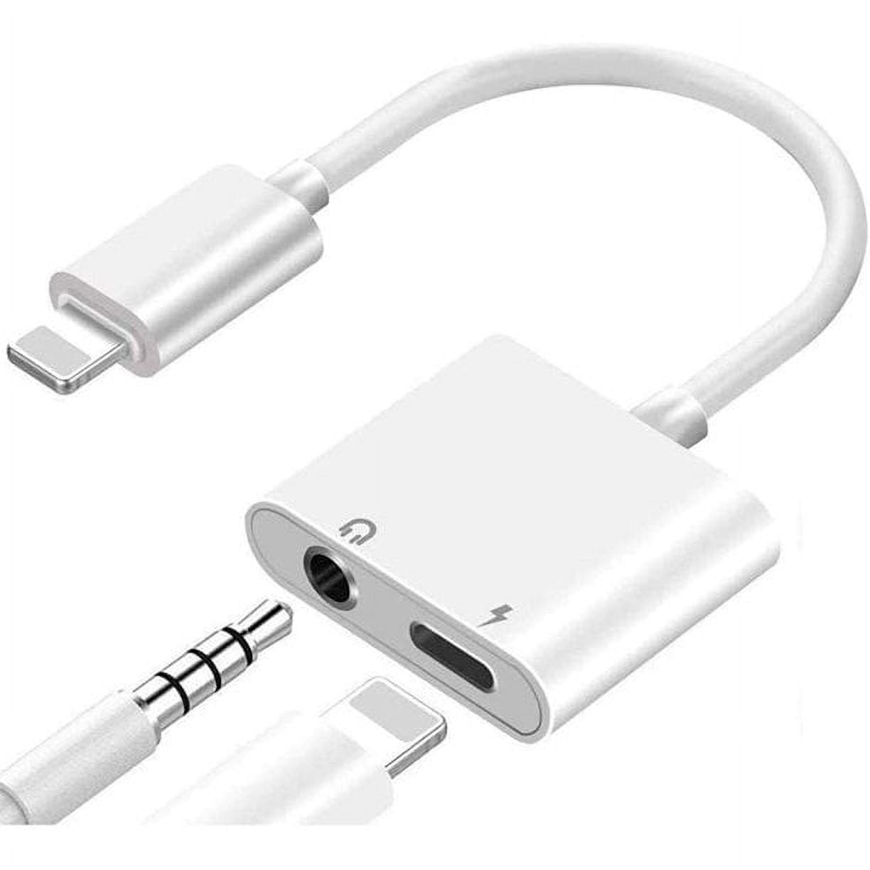 Lightning 2 in 1 Apple Music Adapter Audio Splitter and Charging Jack
