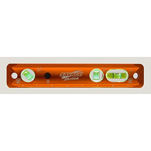 Swanson Tools TLL049M Lightning Aluminum Torpedo Magnetic Illuminated Levels, 9", 3 Vials