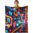 thumbnail image 1 of Lightning Bolt Blanket - Lightning Bolt Throw Blanket Lightning Bolt Gift Blanket for Girls Lightning Blanket for Adults Kids Lightning Fleece Blanket Camping, 60" x 50", 1 of 6