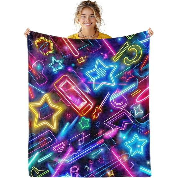 Lightning Bolt Blanket - Lightning Bolt Throw Blanket Lightning Bolt Gift Blanket for Girls Lightning Blanket for Adults Kids Lightning Fleece Blanket Camping, 60" x 50"