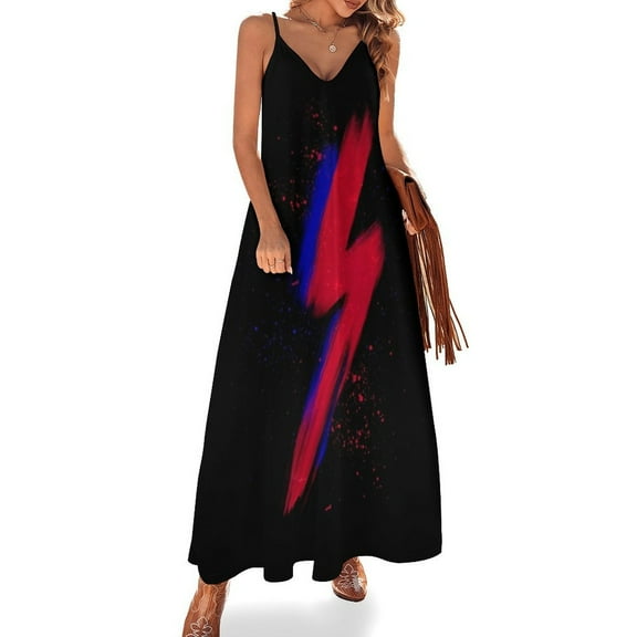 Lightning Bolt Brush Sleeveless Dress Loose Women's Dress Dresses Luxury Evening Dresses