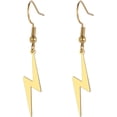 thumbnail image 1 of Lightning Bolt Dangle Earrings Flash Thunder Hook Statement Earrings Fashion Punk Jewelry Hip Hop 80s Party Gift Women Men, 1 of 7