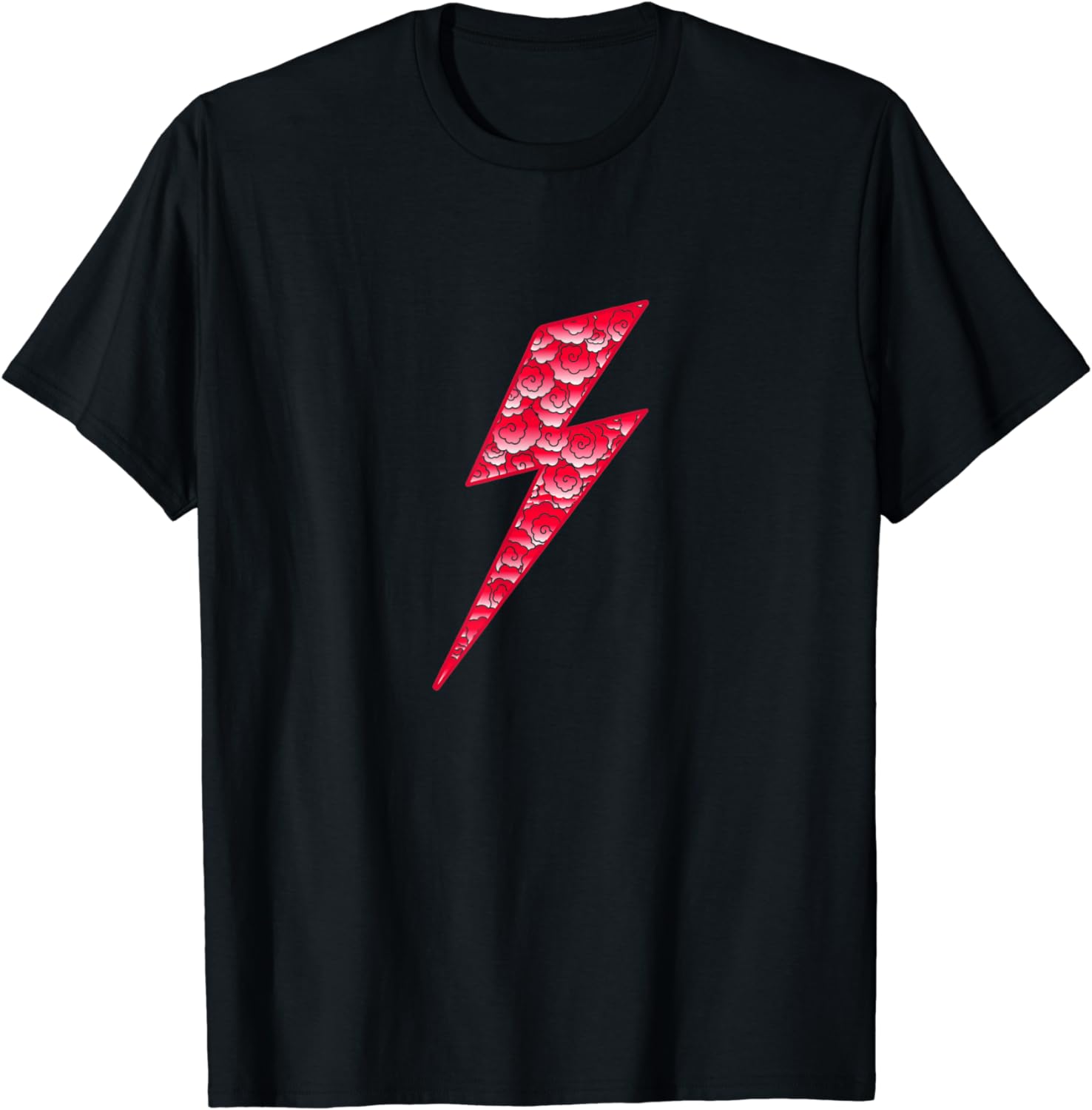 Lightning Bolt Japanese Clouds Design Red Gradient Gift TShirt