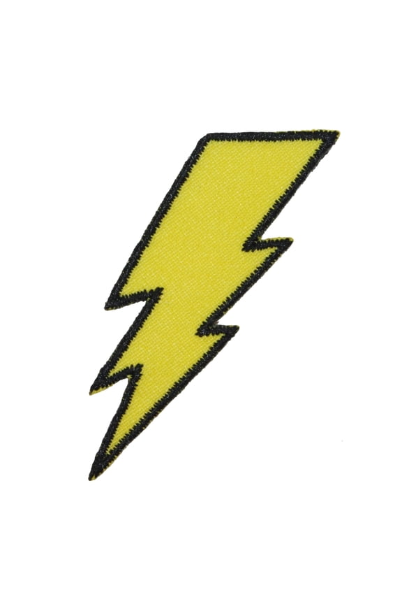 Lightning Bolt Patch Symbol Electric Zap Icon Flash Strike Iron On Applique