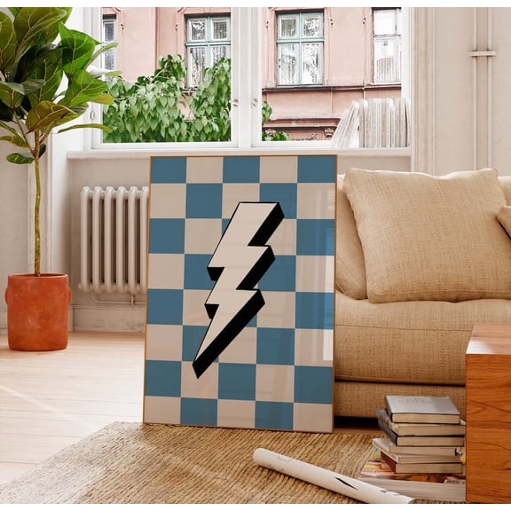 Lightning Bolt Print Boy Room Wall Art Teen Boy Room Decor Gift For Him Kids Room Decor Boys Bedroom Poster Lightning Bolt Wall Art Modern Wall Decor