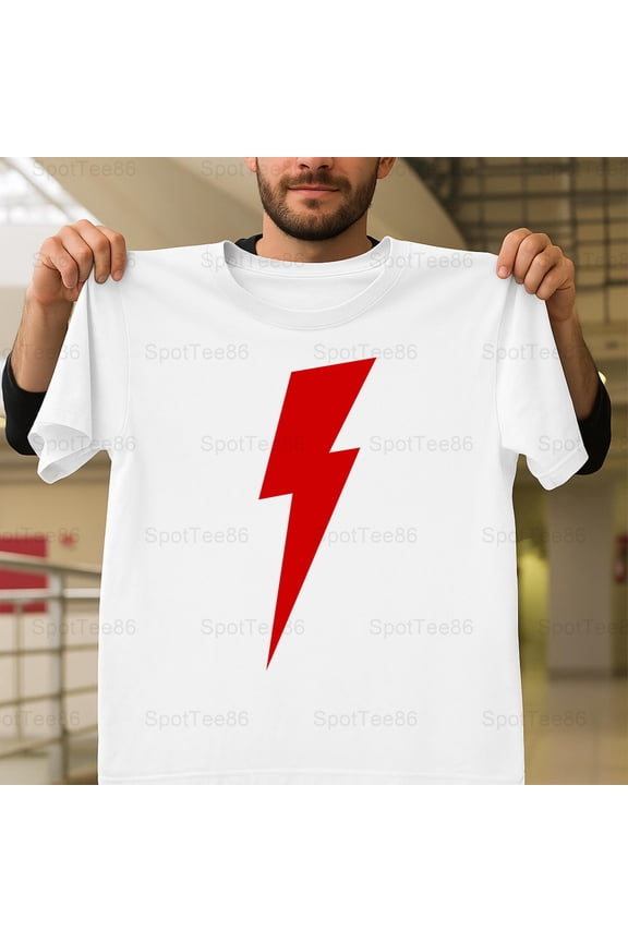 Lightning Bolt Retro Aesthetic Pop Art Style Cool Graphic V10944 Unisex T-Shirt, Up to Size 5XL