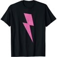thumbnail image 1 of T-SHIRTLightning Bolt Thunder T-Shirt - Pink Design mens t shirt，black，women，funny，misfits，men，journey, 1 of 4