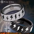thumbnail image 1 of Lightning Bolt Tungsten Carbide Ring, 1 of 9