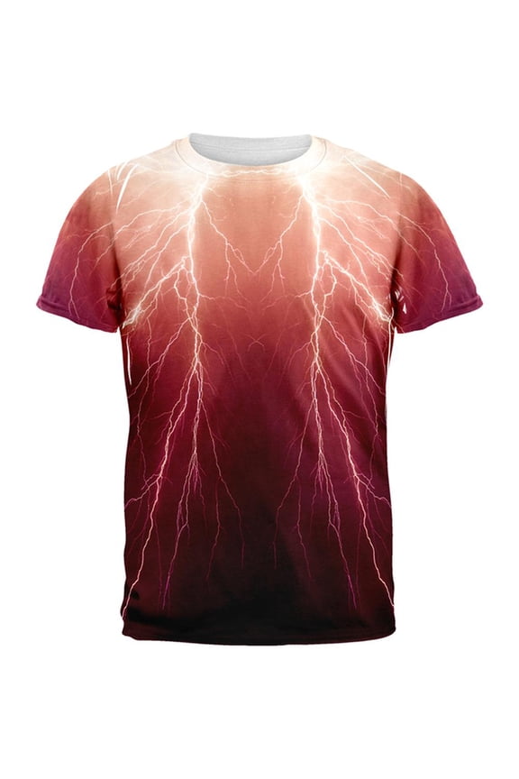 Lightning Bolts All Over Adult T-Shirt - X-Large