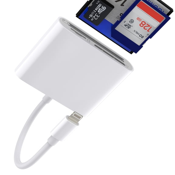 Lightning to CF TF SD Card Reader(3in1)for Apple Certified Digital Camera Micro SD Memory Photo Data Transfer Dongle for iPhone 14 13 12 Pro Max Adapter for iPad Flash Drive Storage Stick