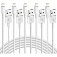 Lightning Cable, 5Pack (3/3/6/6/10FT) USB Lightning Cable Cord Apple