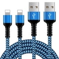 thumbnail image 1 of Lightning Cables,Lightning Cable 6ft,Haoano USB A Cables to Lightning Cables 2PACK USB to Lightning Cable 6ft Fast Charger Charging Cable Cords,Blue, 1 of 7