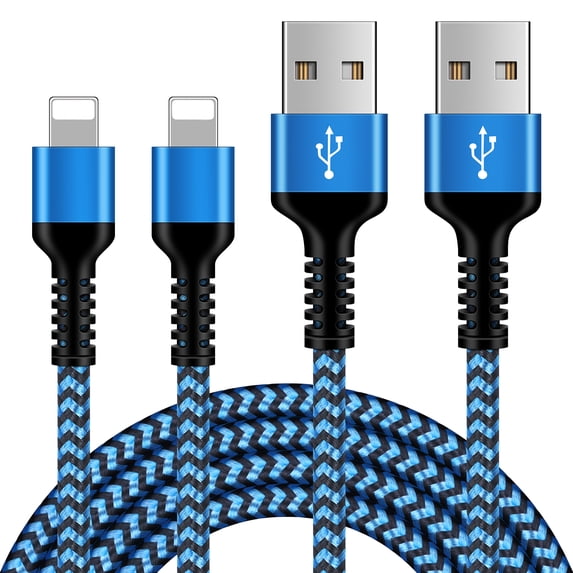 Lightning Cables,Lightning Cable 6ft,Haoano USB A Cables to Lightning Cables 2PACK USB to Lightning Cable 6ft Fast Charger Charging Cable Cords,Blue