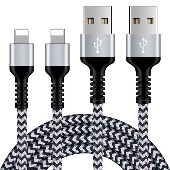 Lightning Cables,Lightning Cable 6ft,Haoano USB A Cables to Lightning Cables 2PACK USB to Lightning Cable 6ft Fast Charger Charging Cable Cords,White
