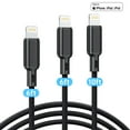 Lightning Charger Cable, 3 Pack 6/6/10FT Apple MFi Certified USB
