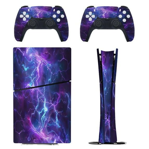 Lightning Colorful PS5/PS5 Pro/PS5 Slim Digital Disc Skin Sticker For Console And Controller Skins
