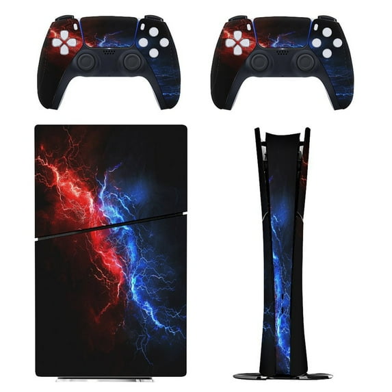 Lightning Colorful PS5/PS5 Pro/PS5 Slim Digital Disc Skin Sticker For Console And Controller Skins