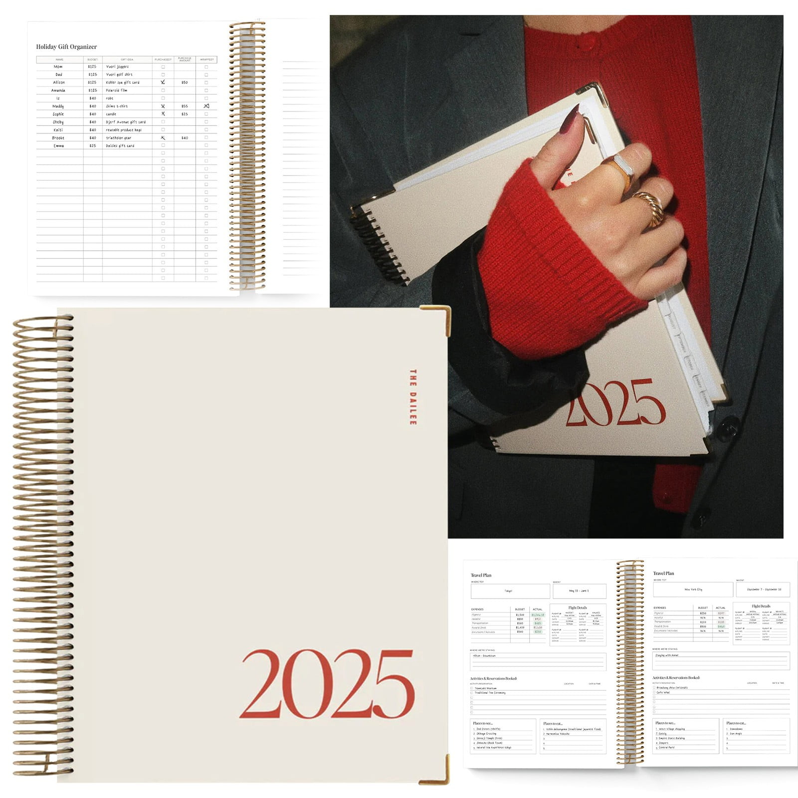Lightning Deal! Clearance 2025 Daily Planner Cherry January December