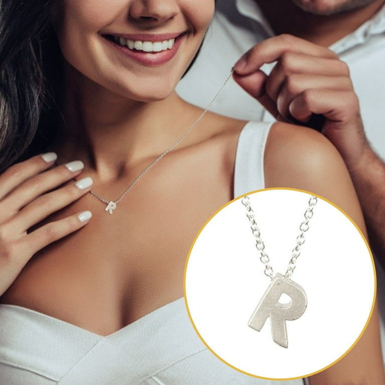 Lightning Deals Of Today Prime Chain Necklace Woman Teen Silver Letter Womens Jewelry 2024 R One Size Walmart