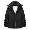 thumbnail image 1 of Lightning Deals Today JSGEK Men's Outerwear Jacket Long Sleeve Zip up Hoodies Casual Clothes for Men Solid Color Clearance Long Sleeve Loose Vintage Gray M, 1 of 2
