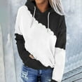 thumbnail image 1 of The Big Save of Today Prime kttectoa Womens Tops Long Sleeve Hooded Hoodie Sweatshirts Color Block Print Sweatshirts Womens Fall Tops Hoodies for Women Fall Sweatshirts for Women, 1 of 4