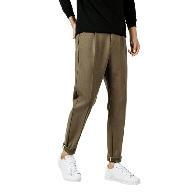 Lightning Deals of Today Prime， Men's Retro Pocket Loose Low Waisted