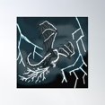thumbnail image 1 of Lightning Dragon Poster Wall Art, Modern Wall Decor, 24x24 UNFRAMED, 1 of 3