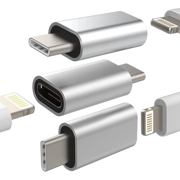 Lightning Female to USB C Male Adapter(3pack) for Galaxy S22 Ultra S20 S21 S9 S10 Plus Note Z Flip Pixel LG Type C Charging Cable Converter for IPhone15 Pro Max Ipad Pro Air 4 Charger Cord