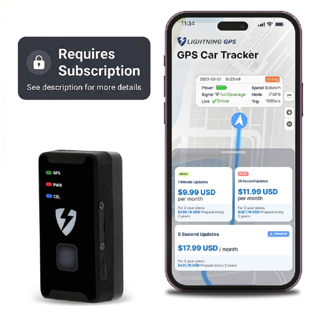 Lightning GPS GL300 Tracker: Portable Real-Time 4G Cellular Device for ...