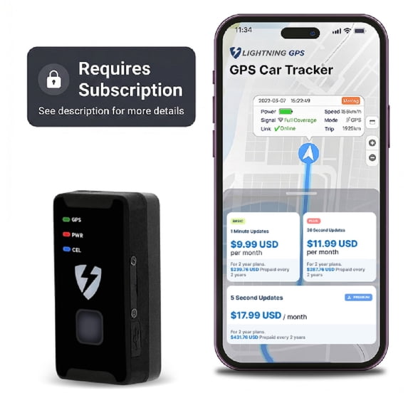 Lightning GPS GL300 Tracker: Portable Real-Time 4G Cellular Device for ...