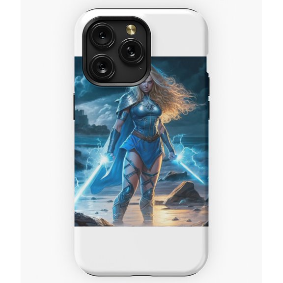 Lightning Girl Superhero Art M484 Phone Case for iPhone 17 16 15 14 13 12 11 Pro Max