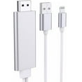 Lightning to HDMI Cable Adapter Compatible for iPhone iPad to TV, 6.5ft
