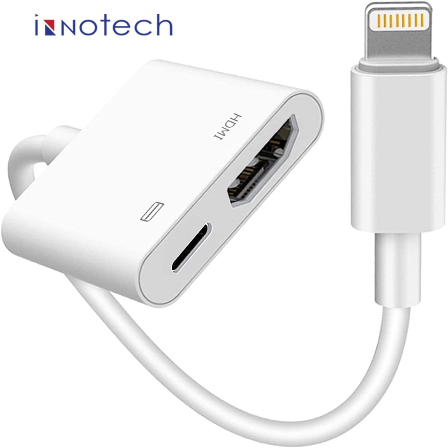 kompensation Diverse varer aktivering Lightning to HDTV Digital AV Adapter( Apple MFI Certified) 1080P HD Video  HDMI Sync Screen Connector Cable with Charging Port Compatible with iPhone  14/13/12/11/ x/ 8/7/ iPad on HDTV/Projector/Monitor - Walmart.com