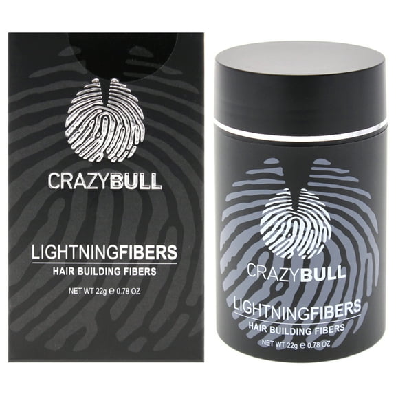 Lightning Hair Building Fibers - 2 Dark Brown by Crazy Bull Hair for Men - 0.78 oz Fiber